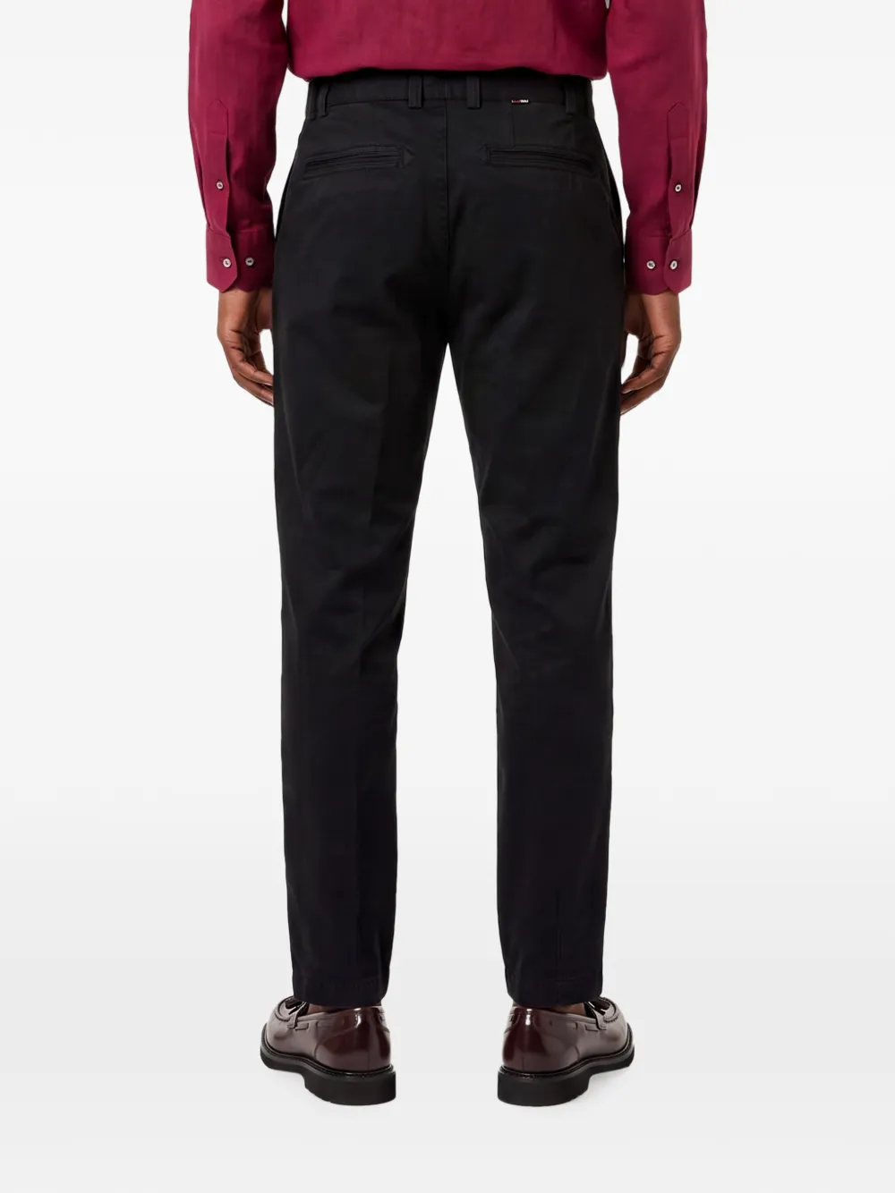 Canali Straight broek Zwart