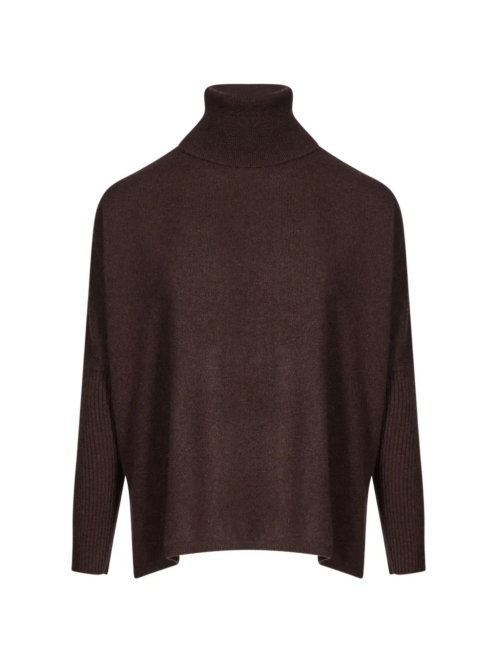 Gotha Roll-neck Drop-shoulder Sweater In Brown