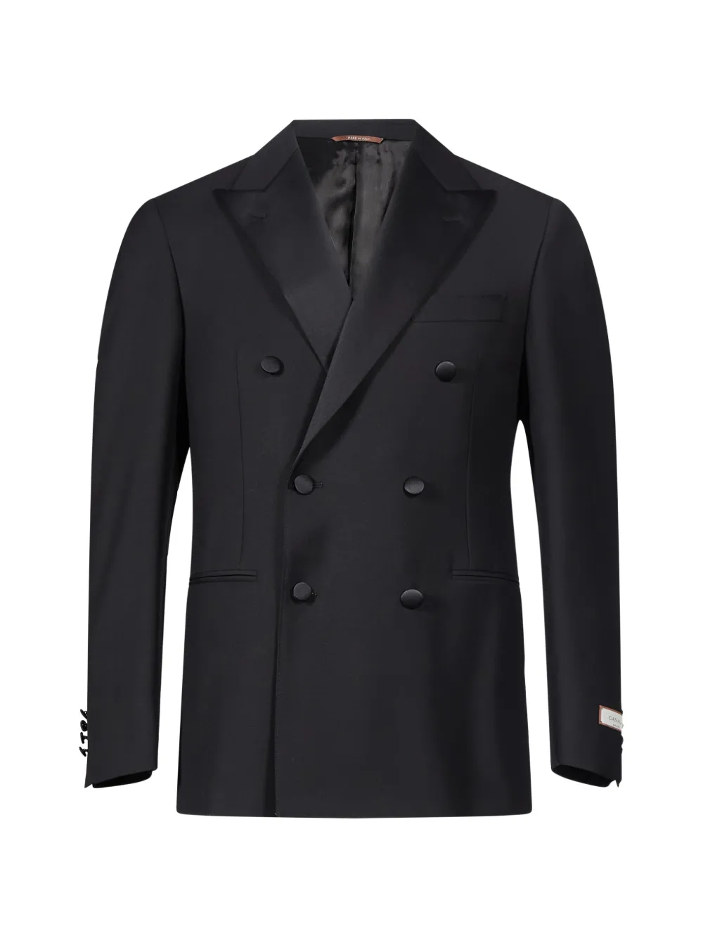 Canali double-breasted peaked-lapel suit - Nero