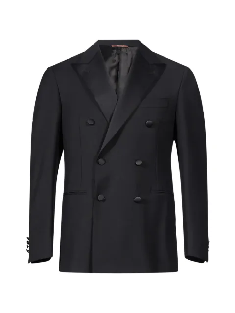 Canali double-breasted peaked-lapel suit