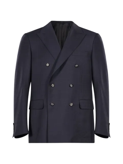Canali check-pattern double-breasted suit