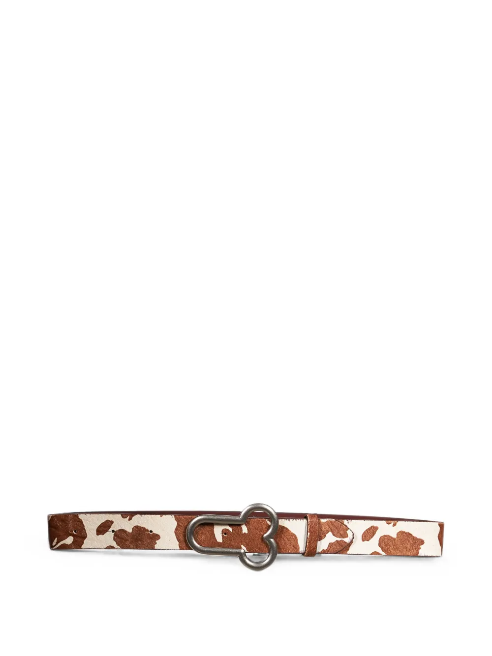 CARNE BOLLENTE cow-print phallic-buckle belt