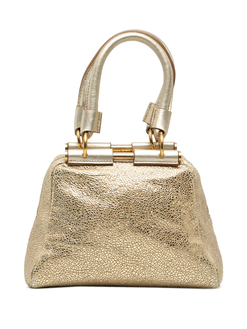 Saint Laurent Pre-Owned 20th Century Small Metallic Grained Calfskin Majorelle handbag - Oro