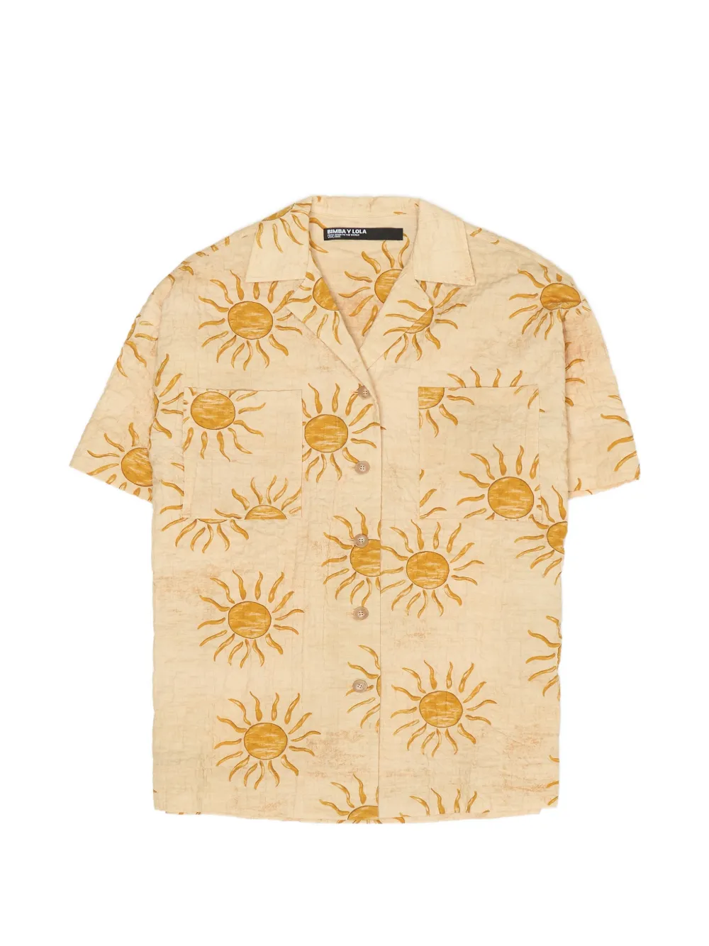 BIMBA Y LOLA Bimba-by-the-south textured-cotton oversize shirt