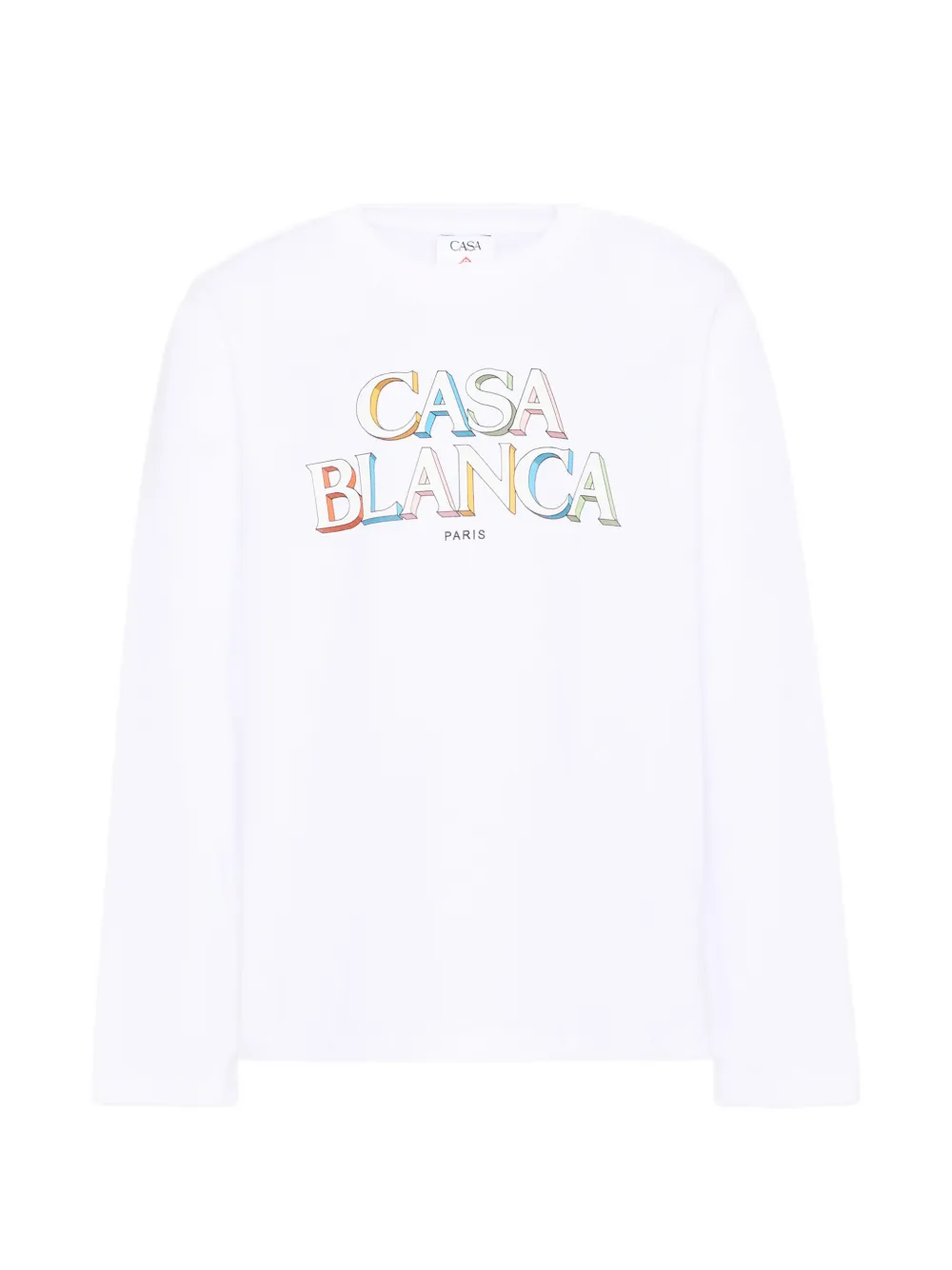 CASABLANCA KIDS logo-print long-sleeve T-shirt - Bianco