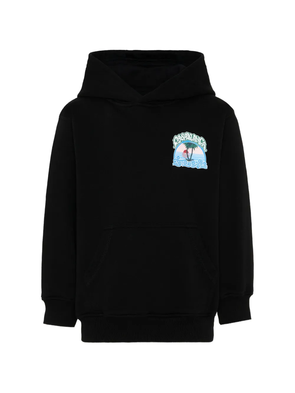 CASABLANCA KIDS graphic-print cotton hoodie - Nero