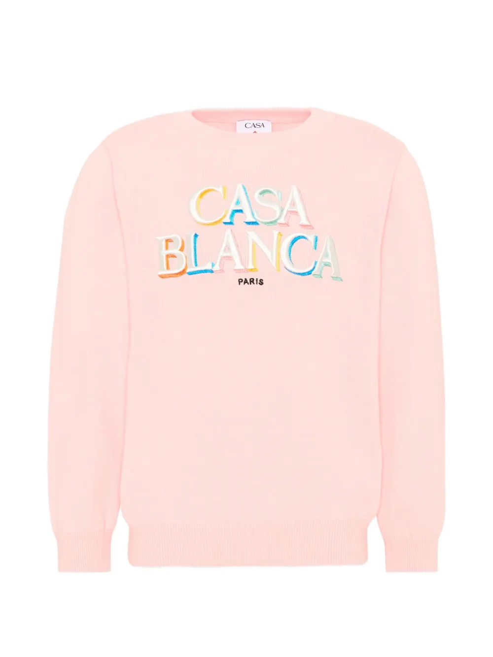 CASABLANCA KIDS logo-embroidered sweater - Rosa