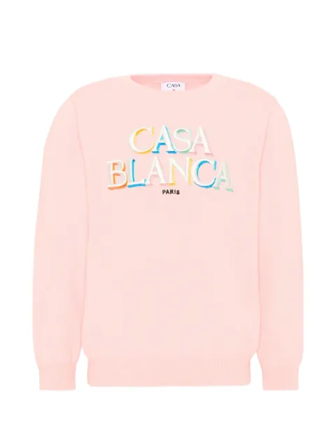 CASABLANCA KIDS logo-embroidered sweater