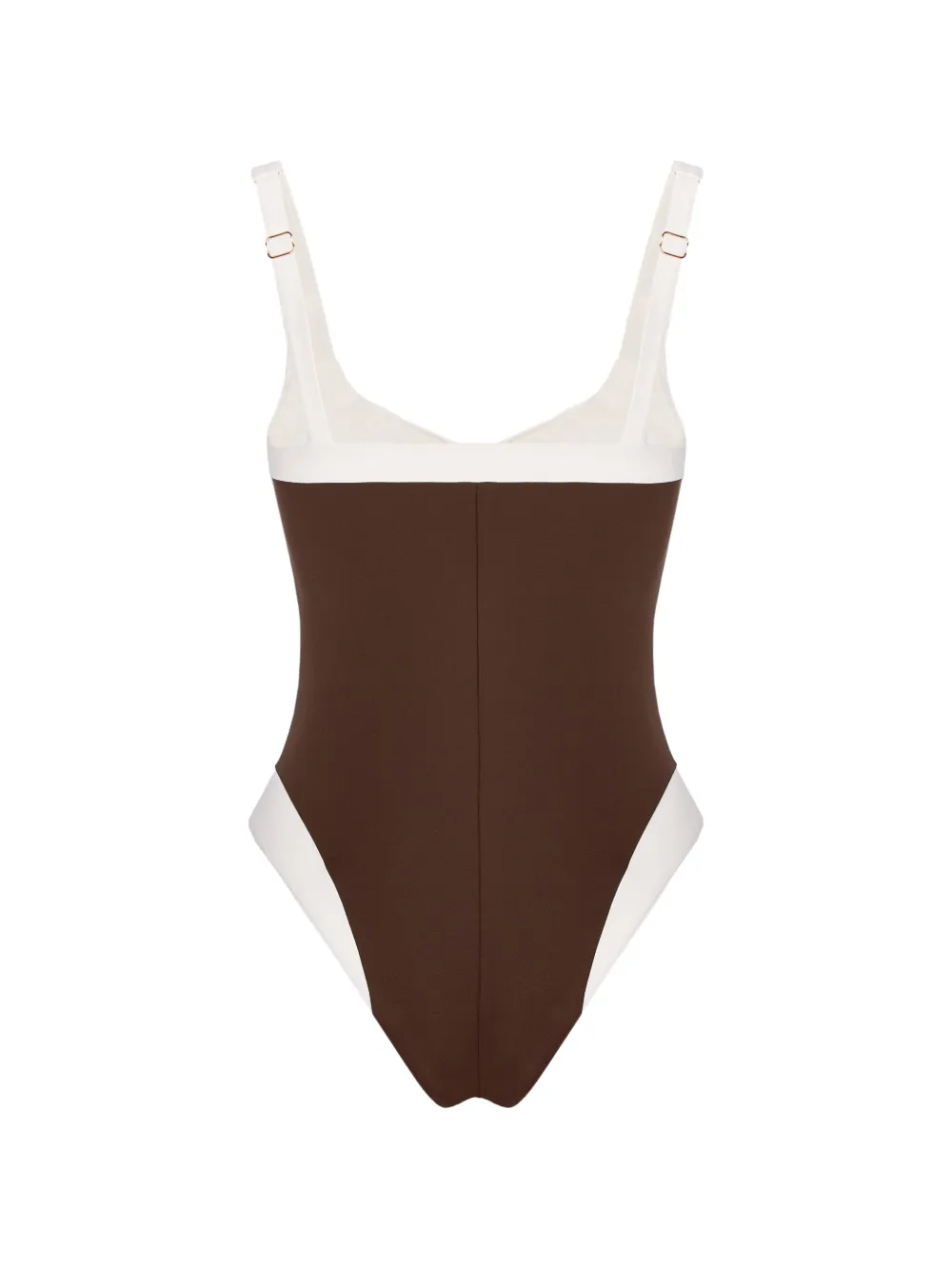 Noire Swimwear Adele badpak met vierkante hals Bruin