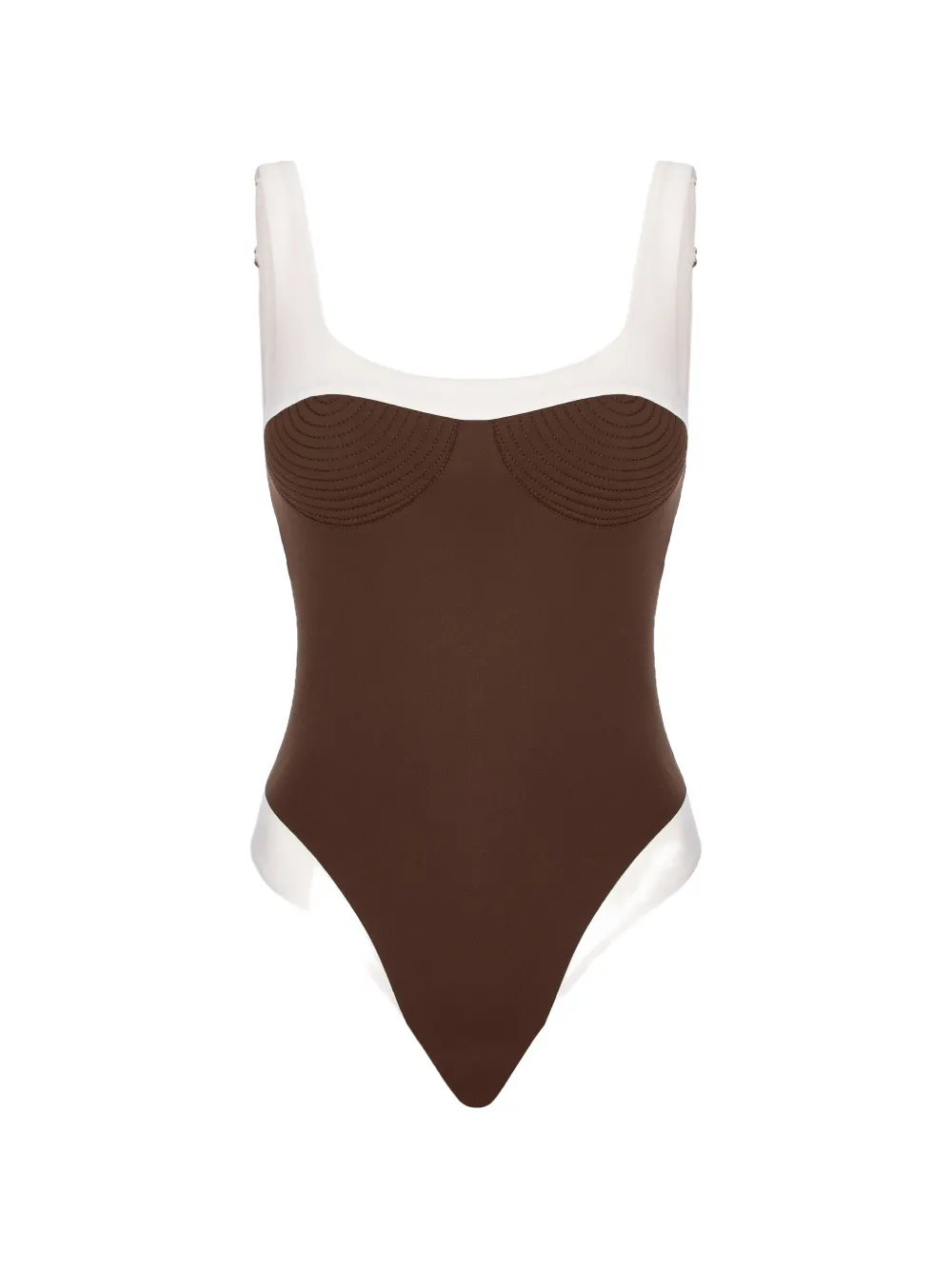 Noire Swimwear Adele square-neck swimsuit - Braun