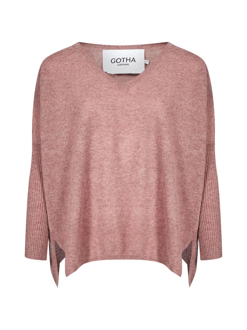 Gotha Ribbed-knit V-neck Sweater In Pink