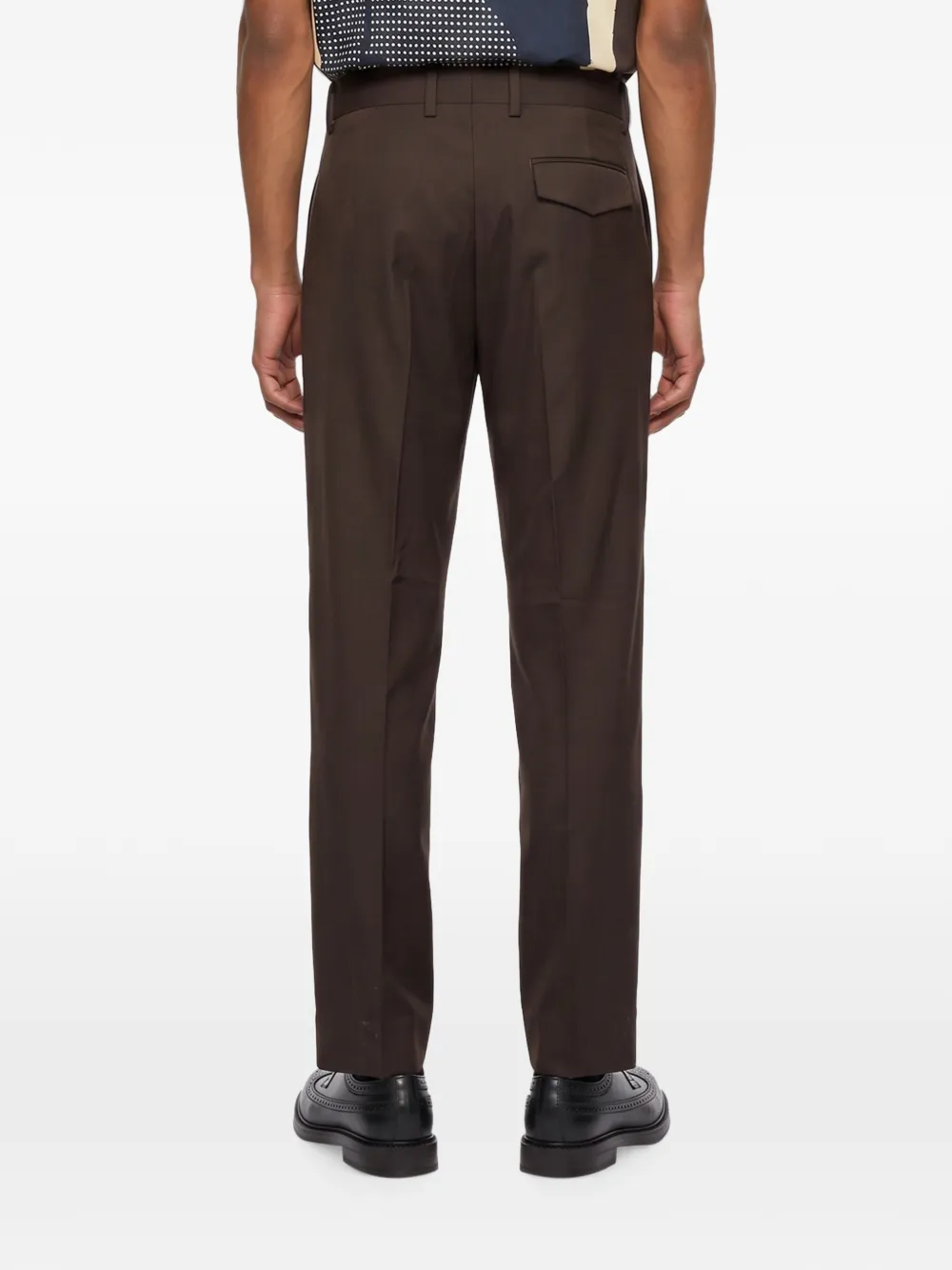 Costumein Vincent straight plooibroek Bruin
