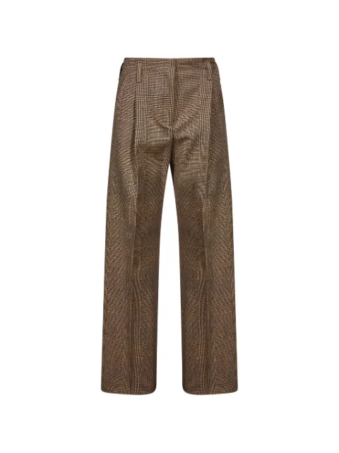 Antonelli prince of wales check pleated trousers