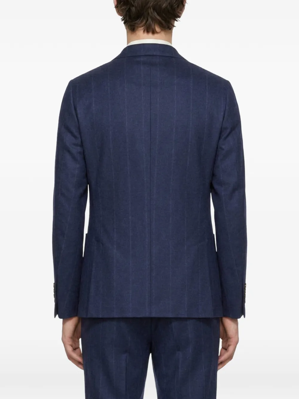 Eleventy Pak met krijtstreep Blauw