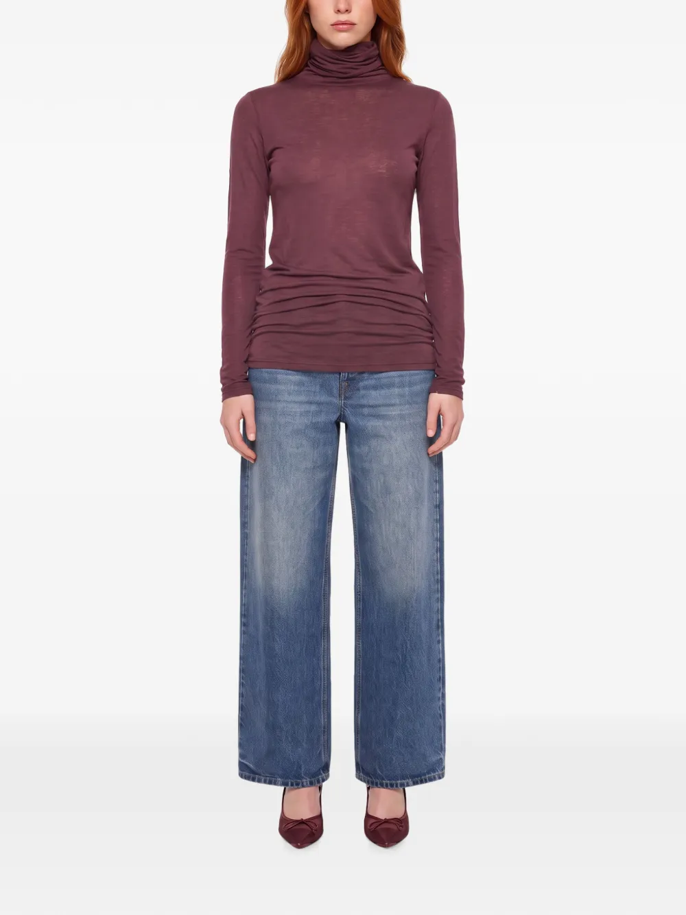 Antonelli Condor roll-neck long-sleeve T-shirt Paars