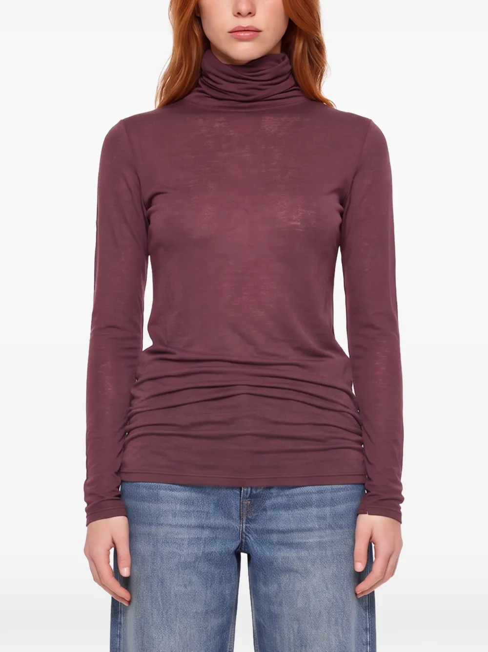 Antonelli Condor roll-neck long-sleeve T-shirt Paars