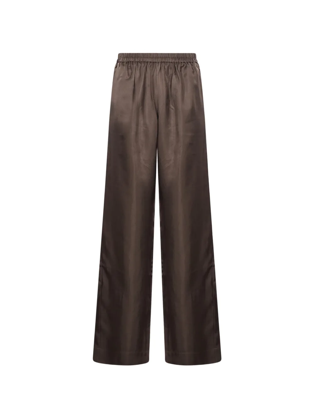 LouLou de Saison Alera Lds satijnen broek met wijde pijpen Bruin