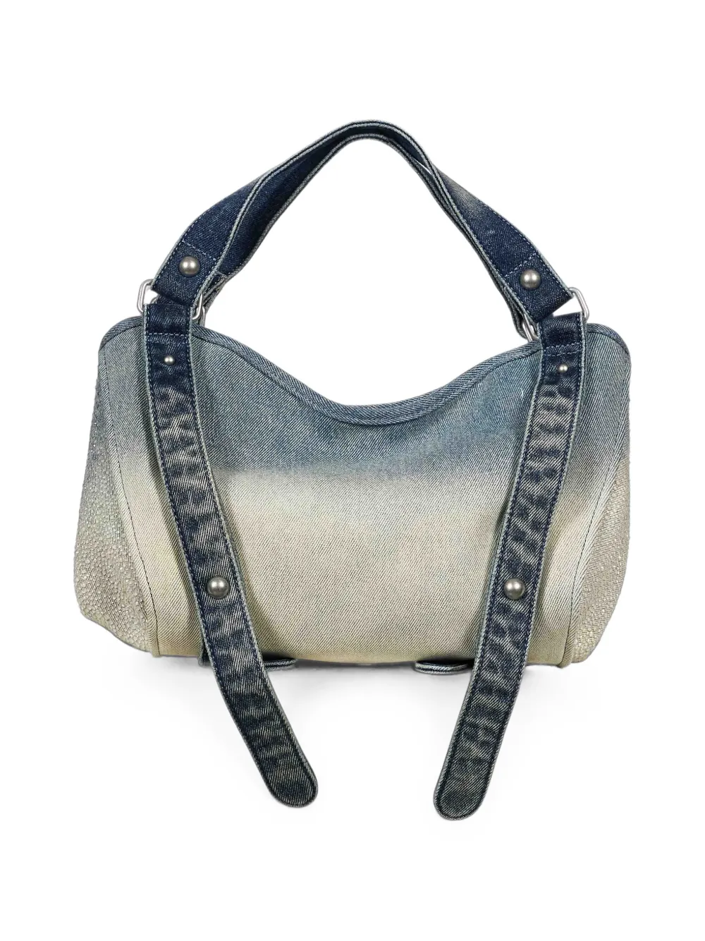 Diesel D-One kleine denim tas met handvat en kristallen Beige