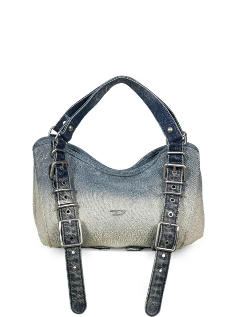 Diesel D-One-Small top-handle bag in crystal solarised denim