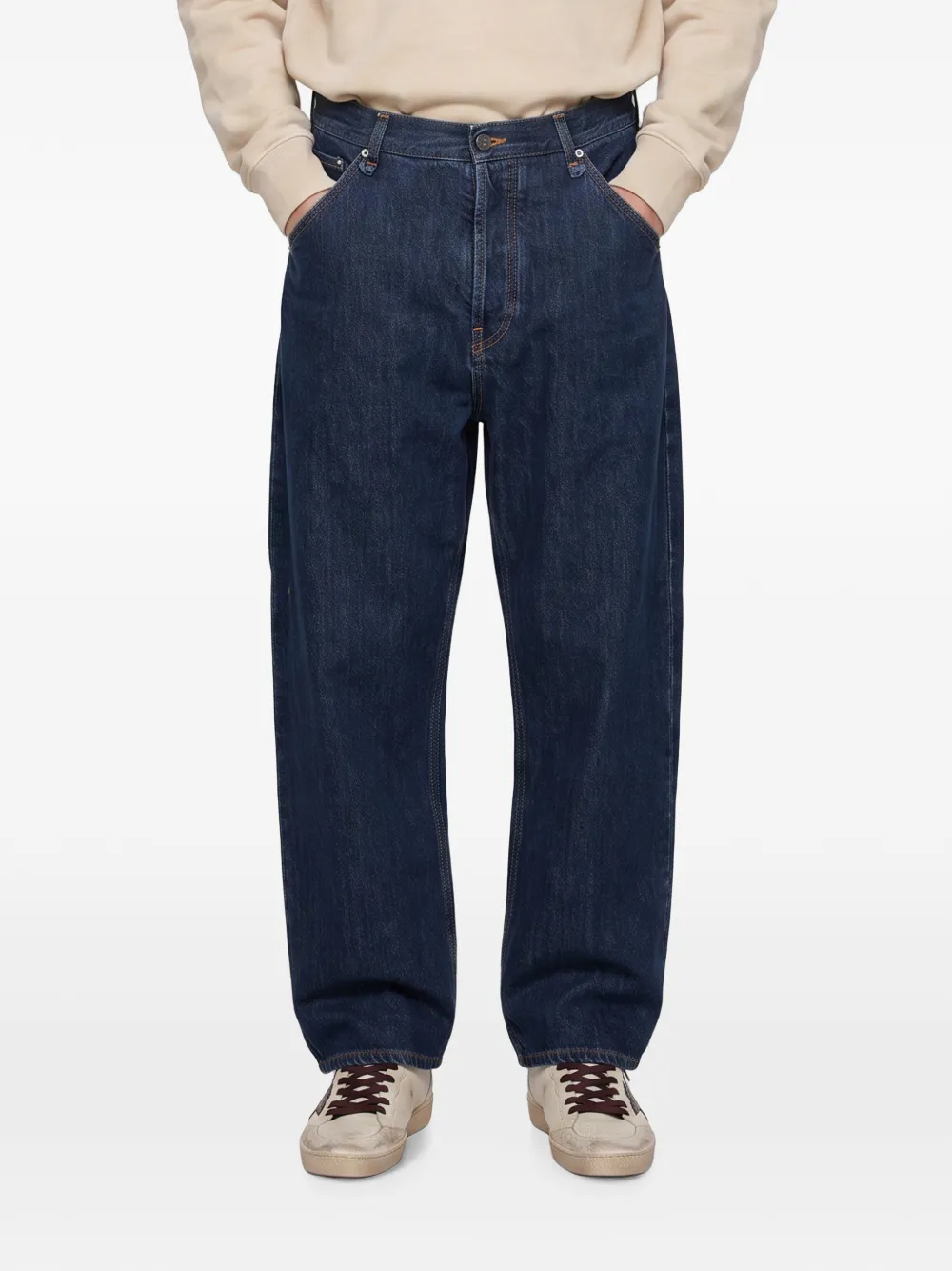 DARKPARK Straight jeans met ringlets Blauw