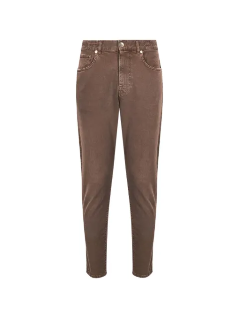 Eleventy faded-effect tapered jeans