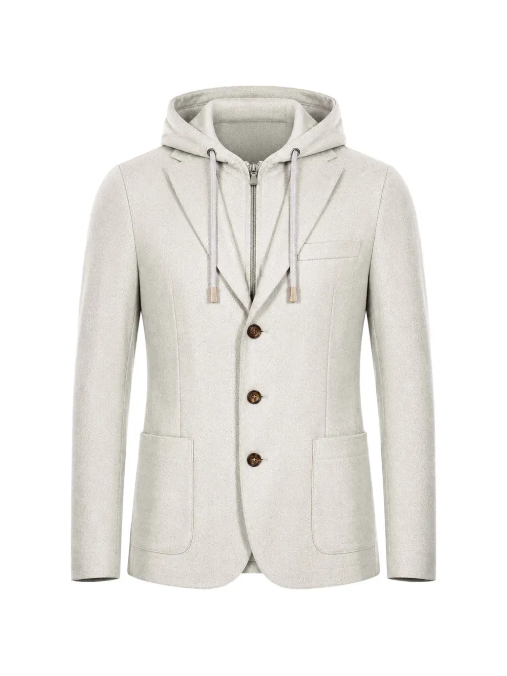 Eleventy layered-effect hooded blazer - Grigio