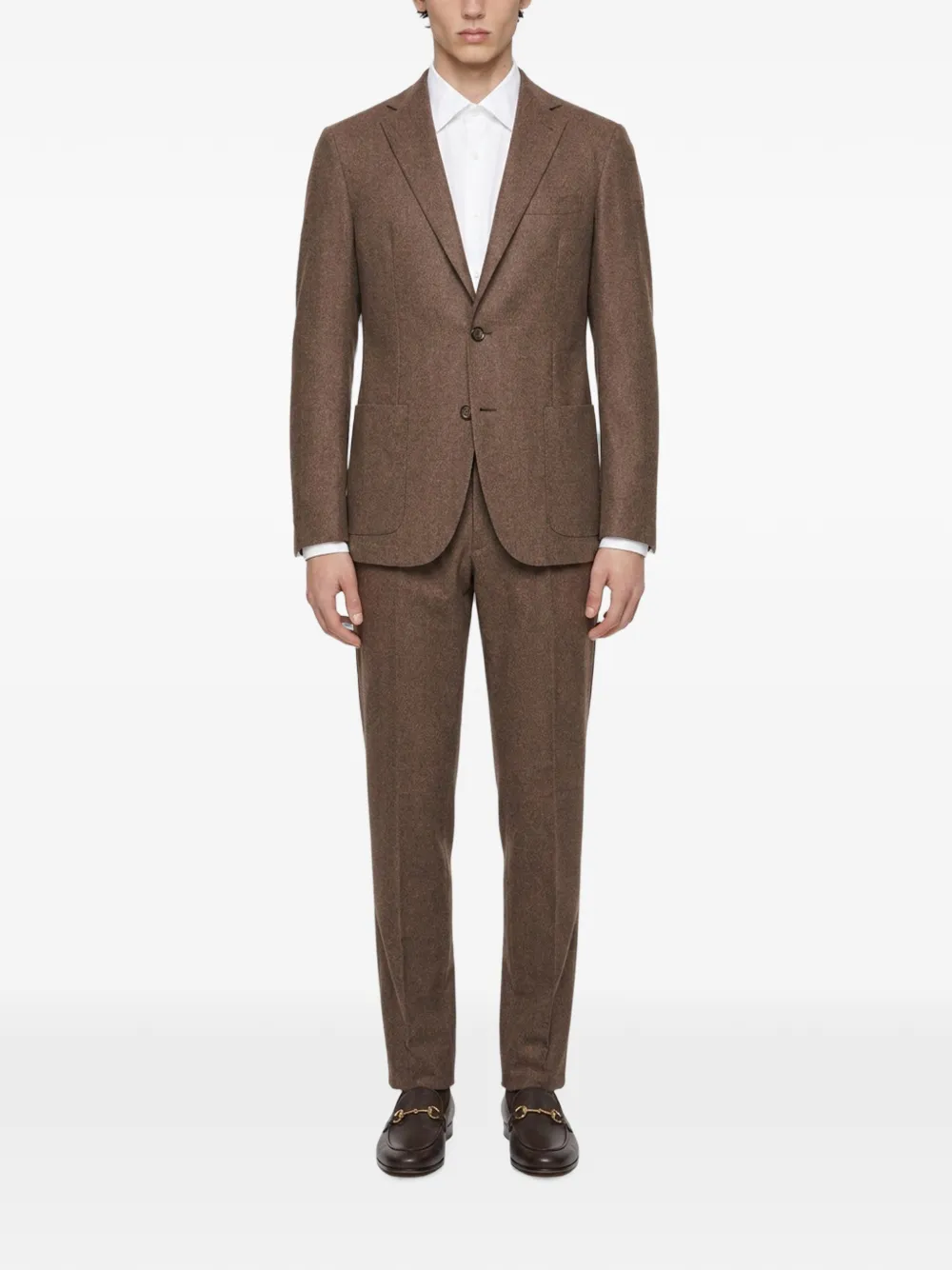 Eleventy drawstring-waist suit Bruin