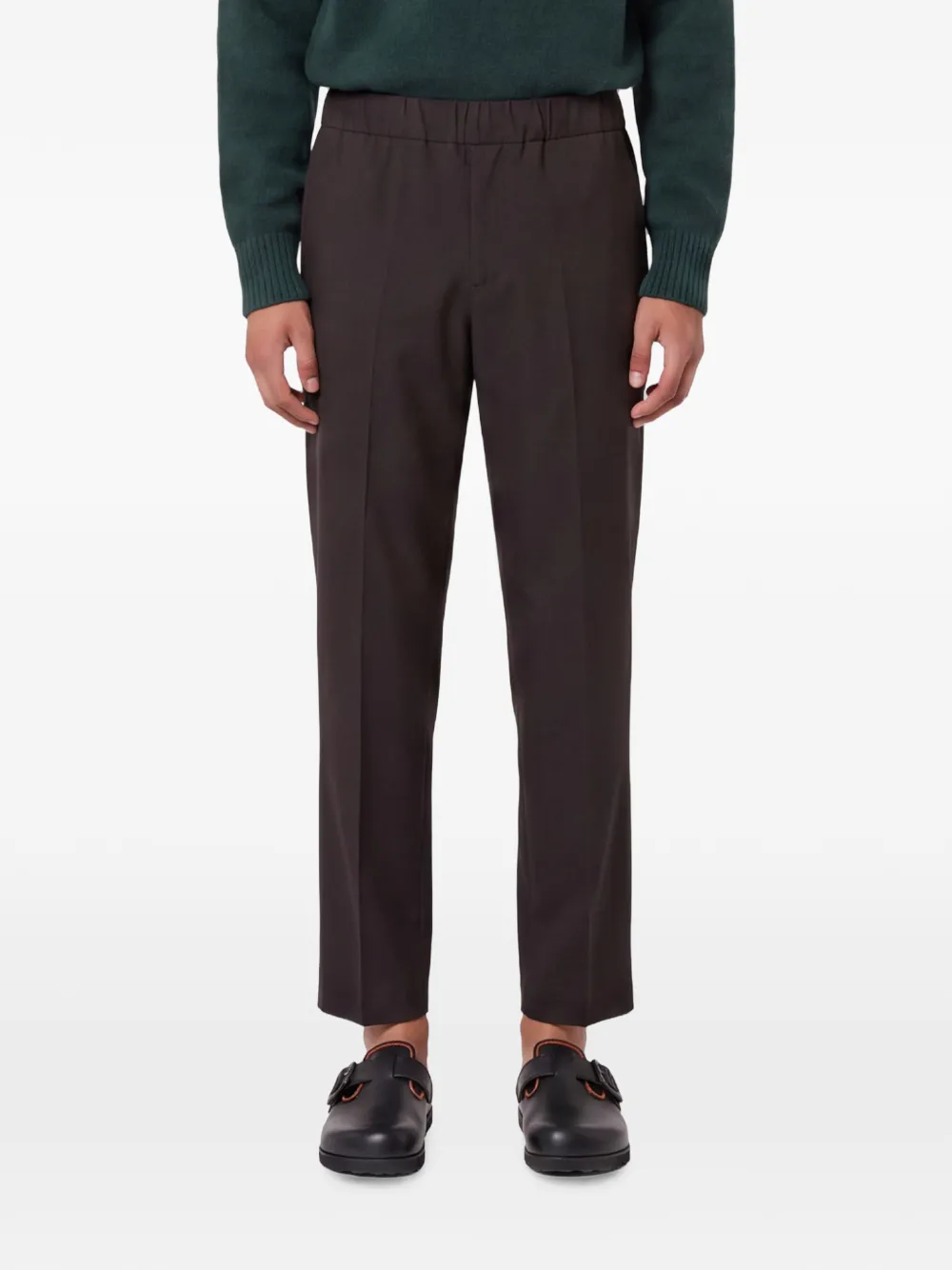Costumein Plooibroek met elastische taille Bruin