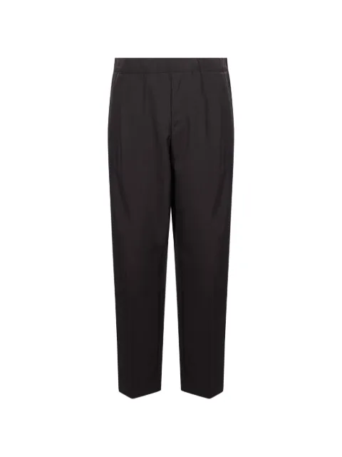 Costumein elasticated-waistband pressed-crease trousers