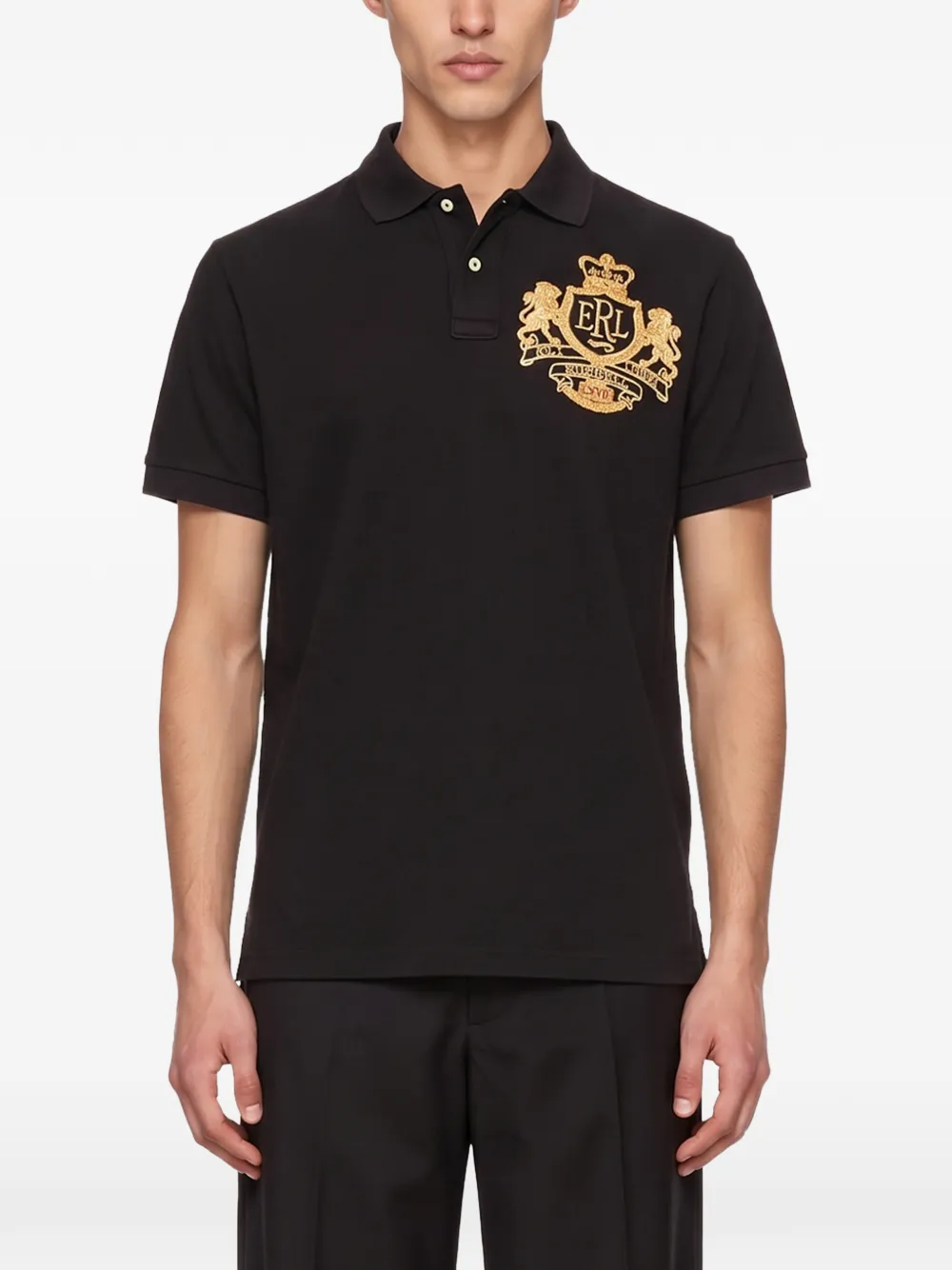 ERL Poloshirt met borduurwerk Zwart