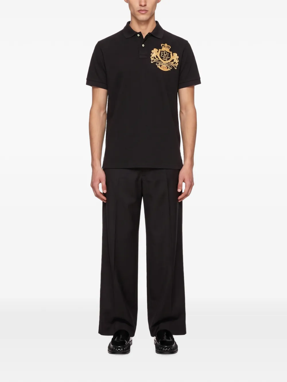 ERL Poloshirt met borduurwerk Zwart