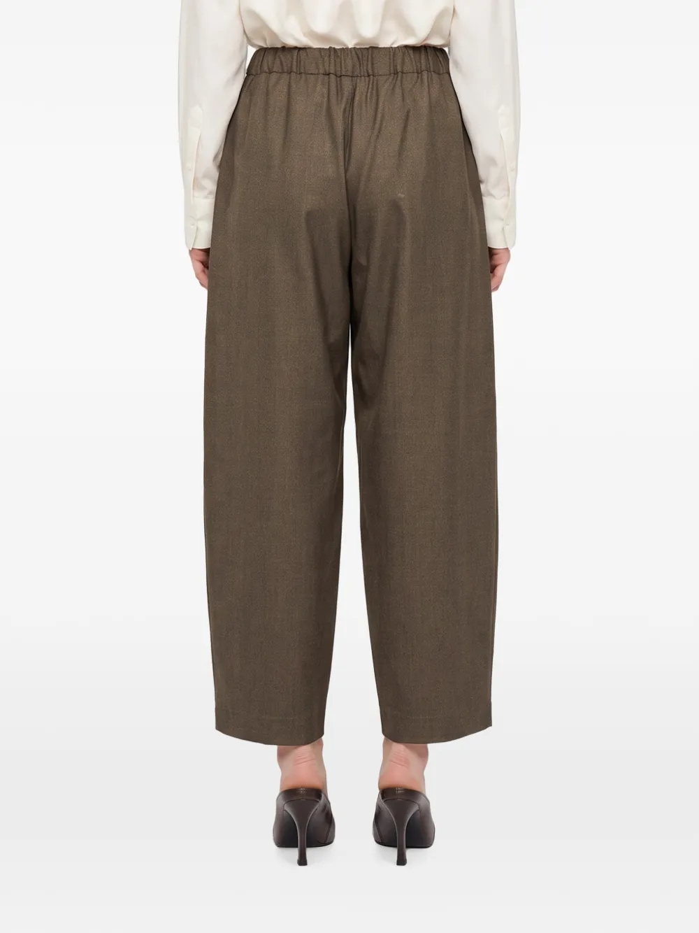 Antonelli drawstring wide-leg trousers Groen