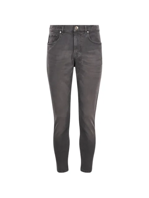 Eleventy faded-effect tapered jeans