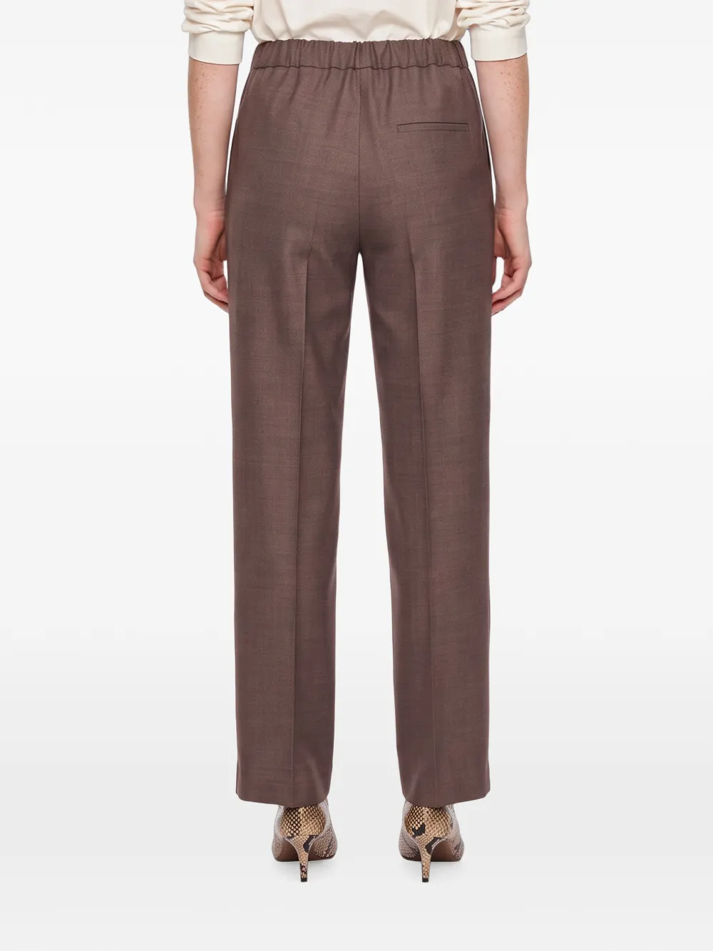 Antonelli Silvio pleated straight-leg trousers Bruin