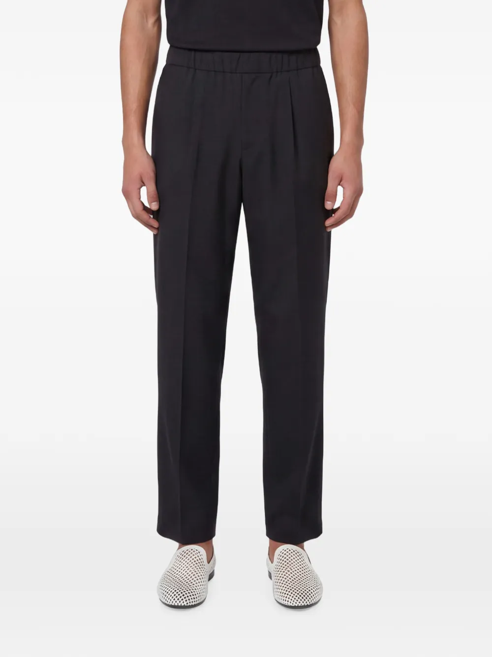 Costumein Plooibroek met elastische tailleband Zwart