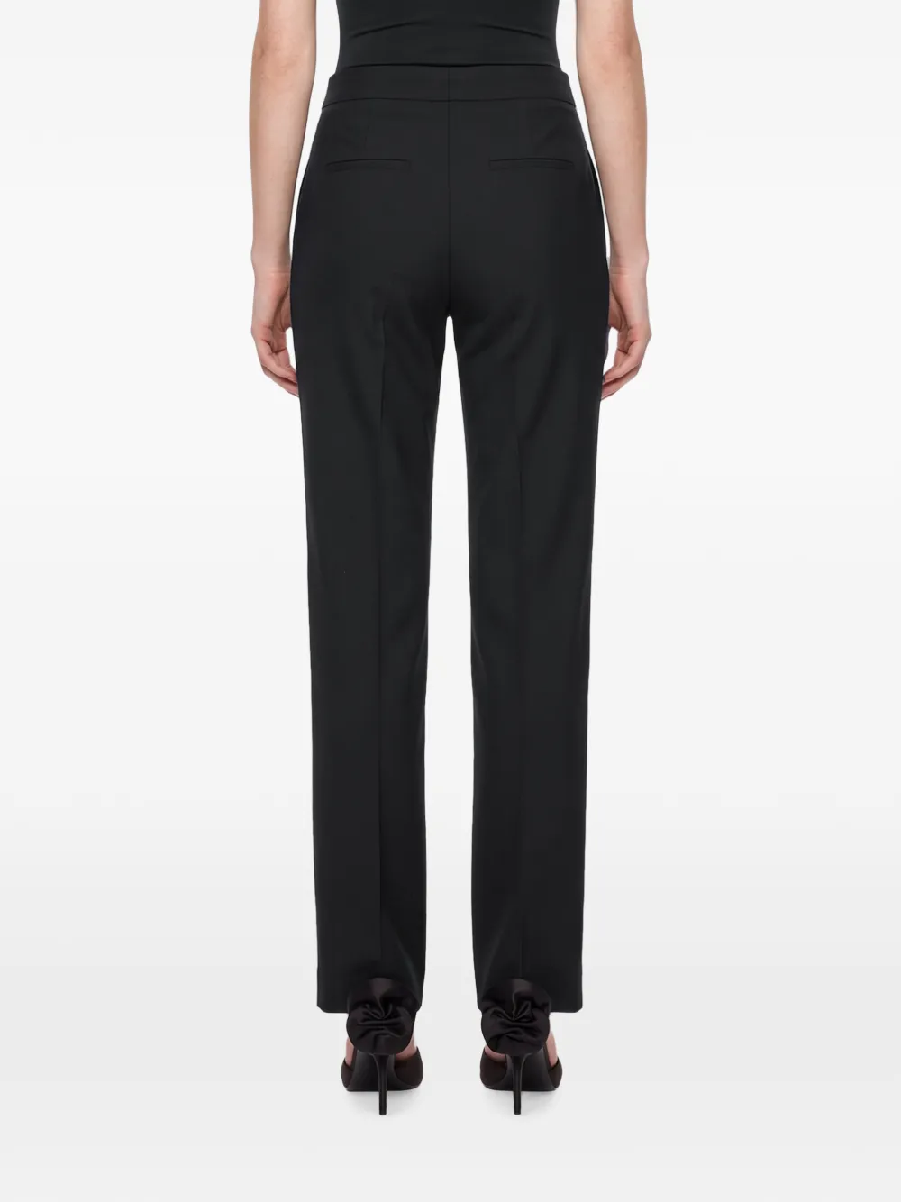 Antonelli Sangria pressed-crease straight-leg trousers Zwart
