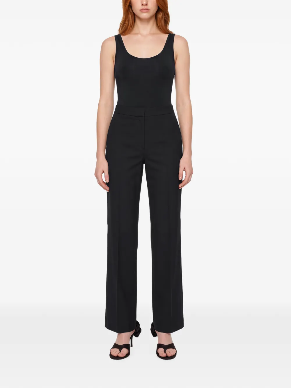 Antonelli Sangria pressed-crease straight-leg trousers Zwart