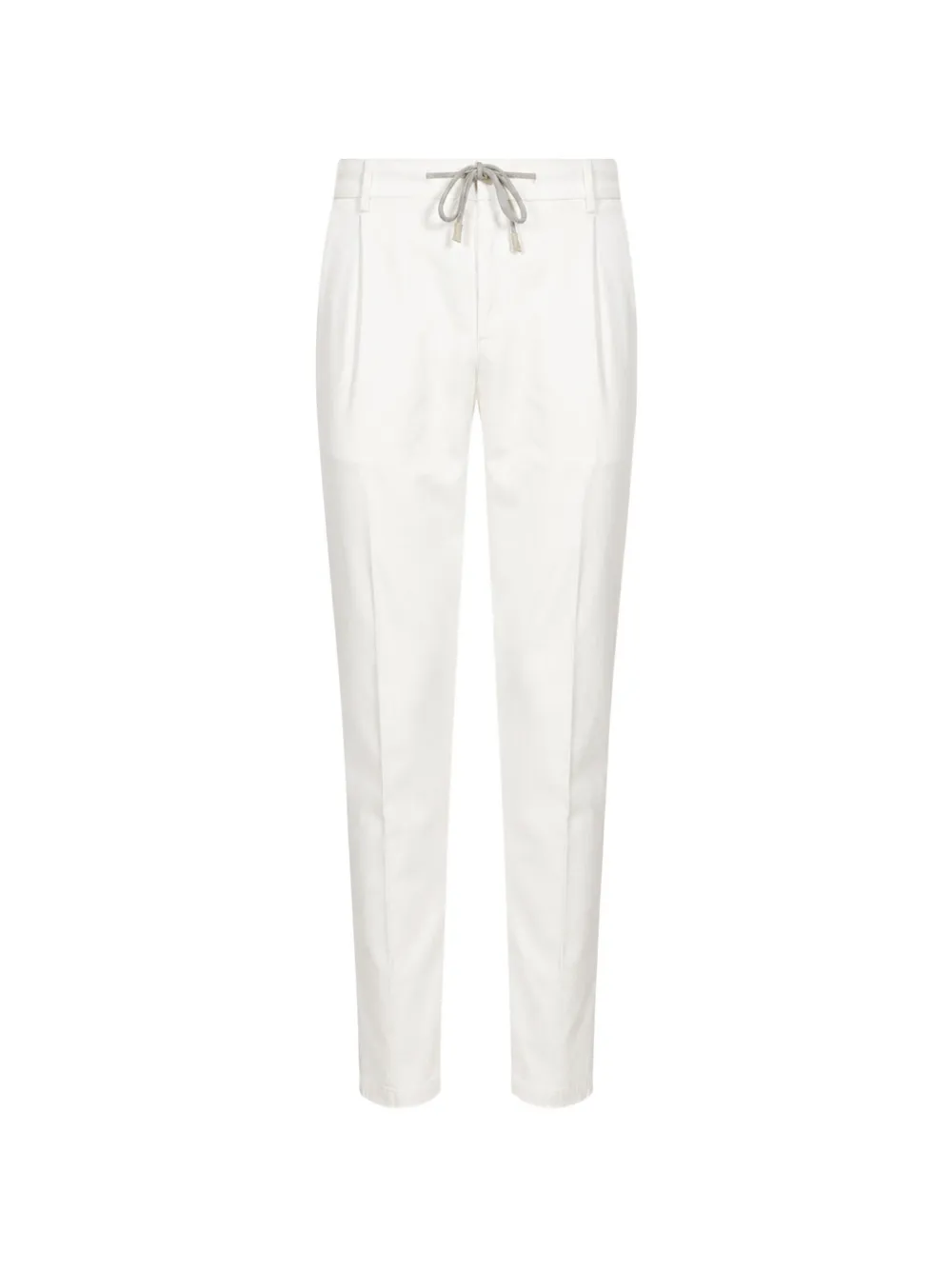 Eleventy drawstring-waist pleated trousers Wit