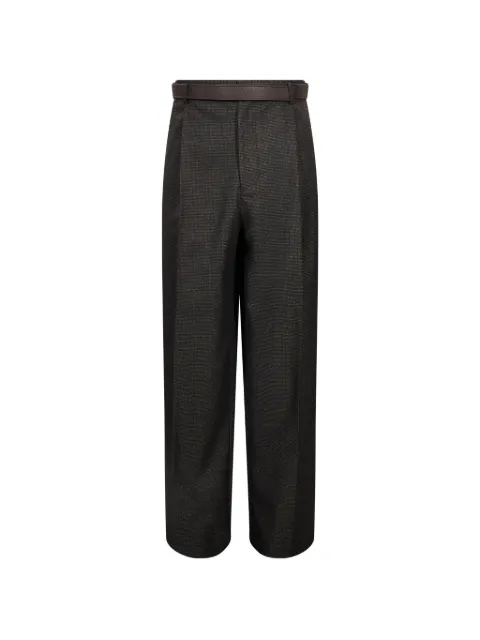 DARKPARK Davide pleated pied de poule trousers