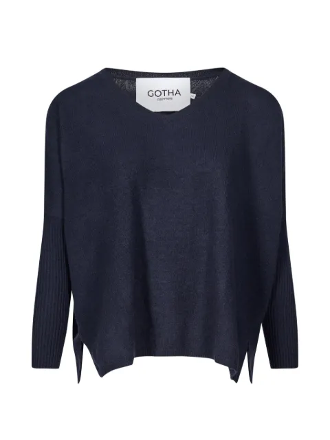 Gotha Faustine V-neck ribbed-sleeve sweater