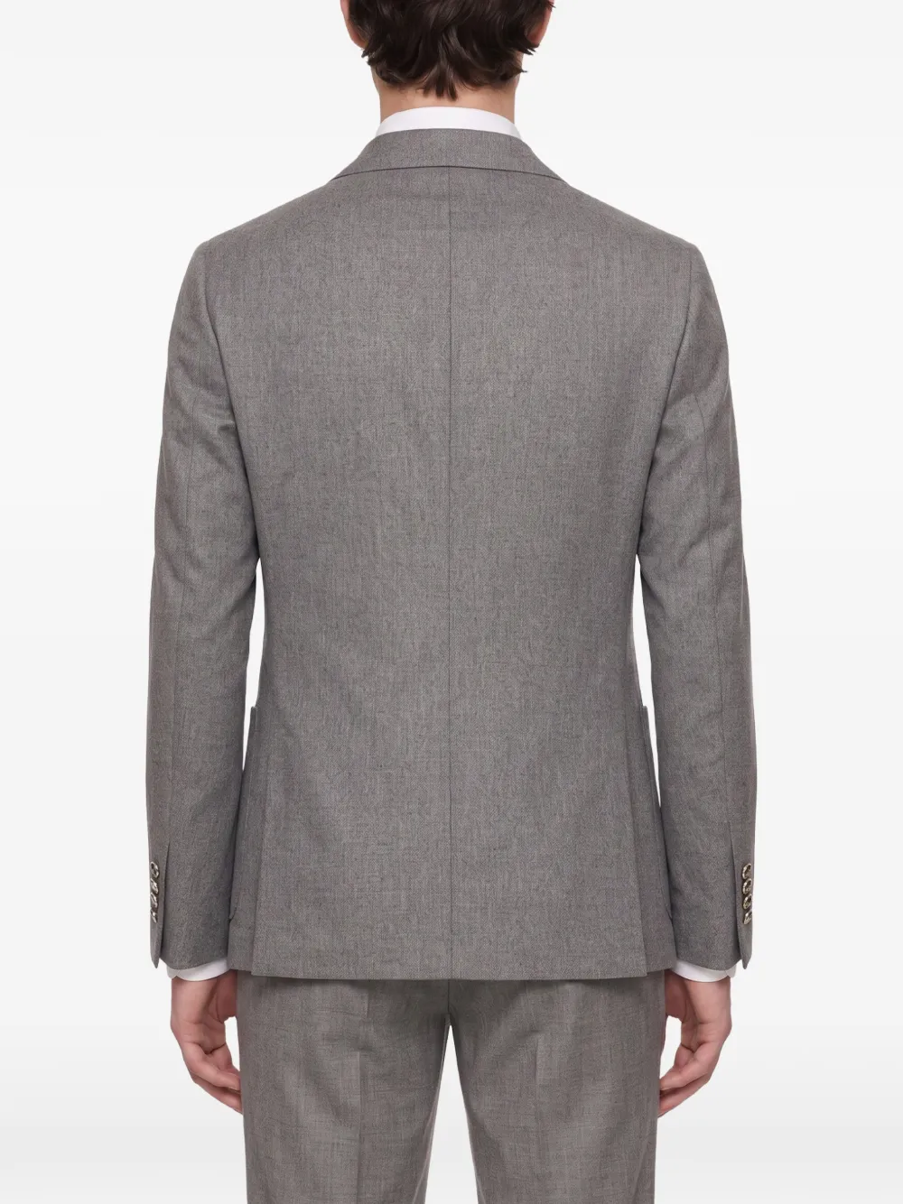Eleventy double-breasted wool suit Grijs