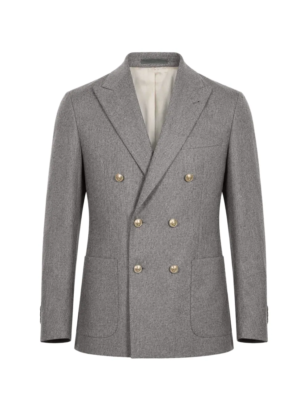 Eleventy double-breasted wool suit - Grigio