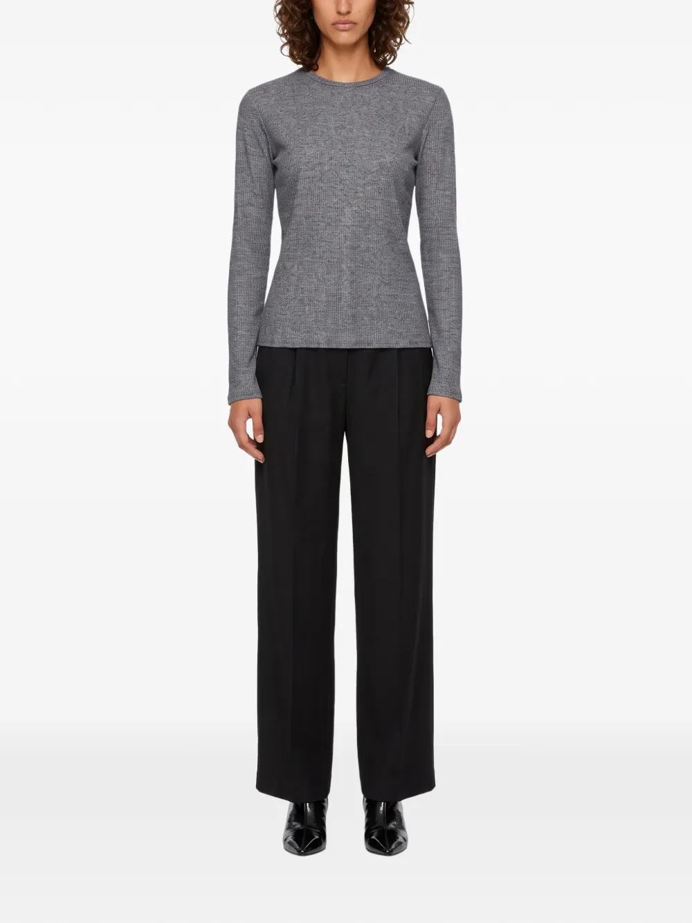 LouLou de Saison Ortigia ribbed-knit sweater Grijs