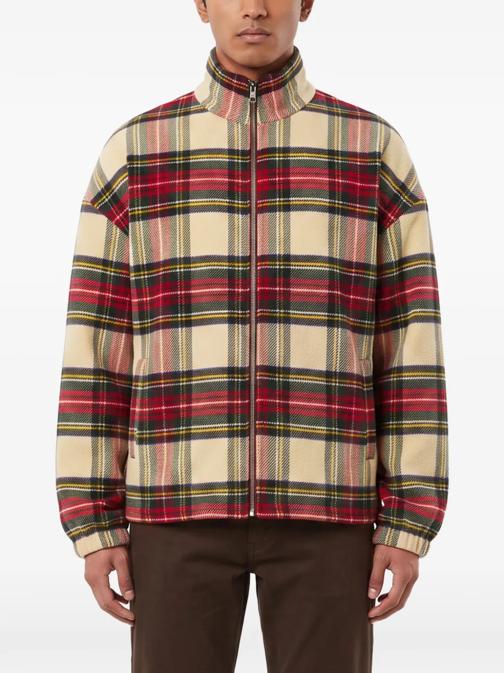 DARKPARK AJ geruit jack met tartan-ruit en rits Beige