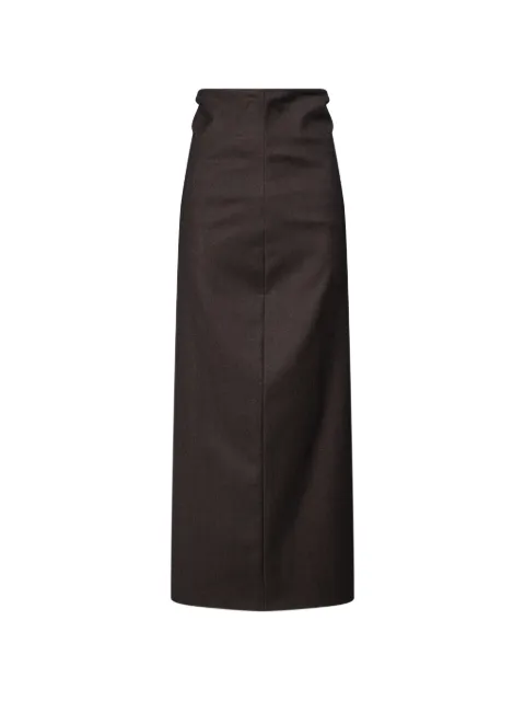 Antonelli Ippolito midi high-waisted gathered-back skirt