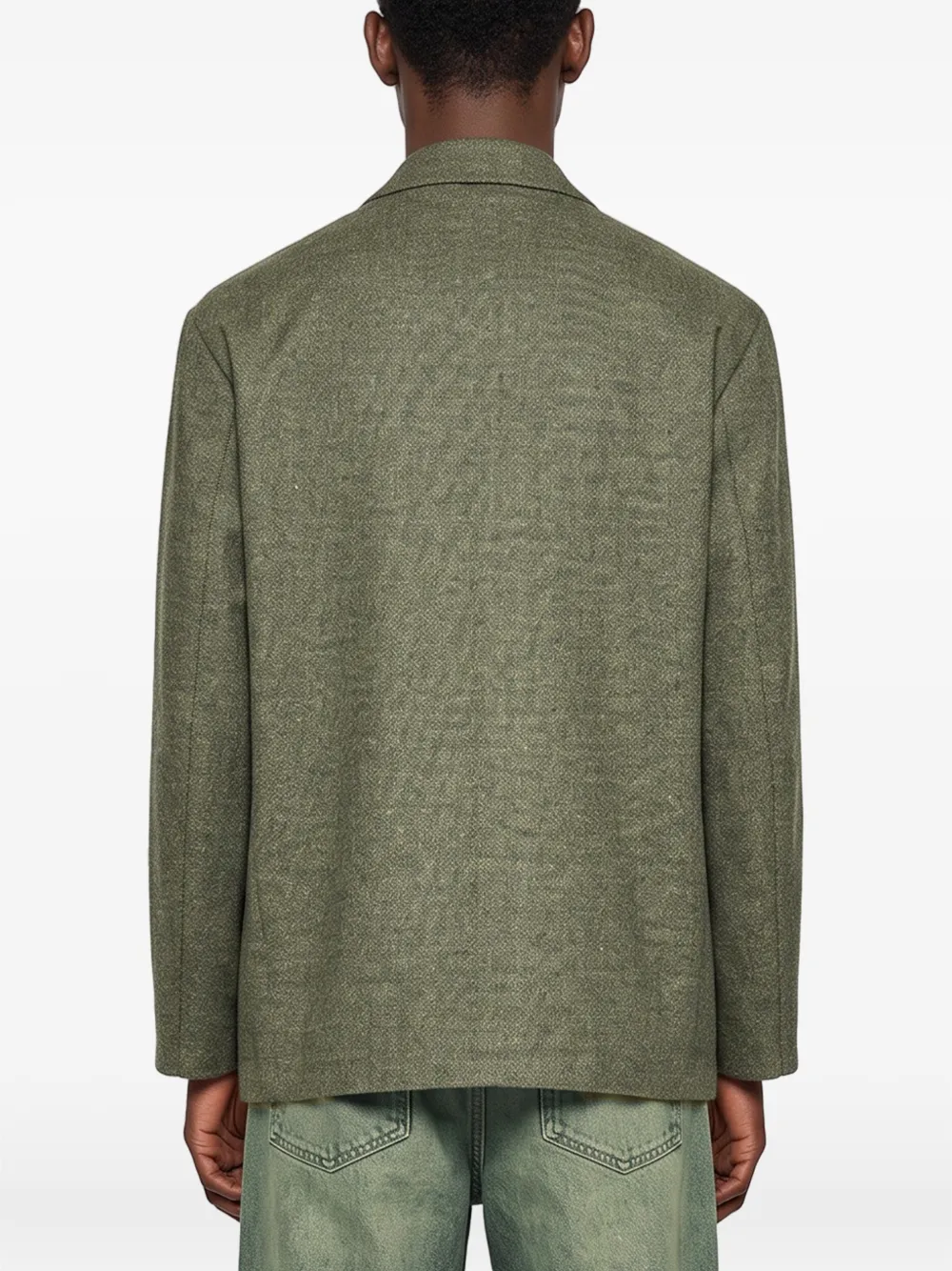 Caruso flap-pocket jacket Groen
