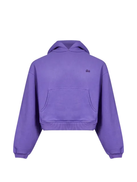 ERL logo-embroidered cropped hoodie