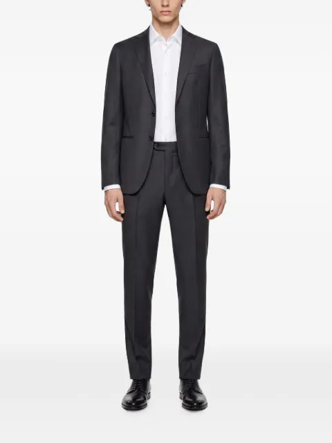 Caruso single-breasted pressed-crease suit