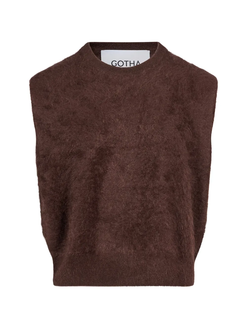Gotha Belen Sleeveless Sweater In Brown