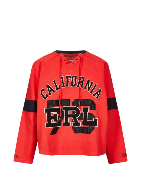ERL California lace-up logo-patch sweater